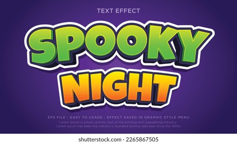 Spooky editable text effect style