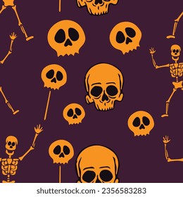 spooky Elegance Halloween seamless pattern, Background Pattern, Halloween Vector Seamless Pattern 
