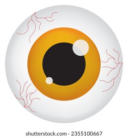 Diseño gráfico espeluznante aislado de ojos para la decoración en Halloween.