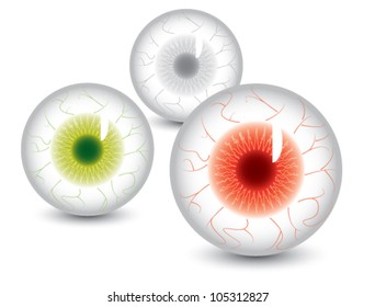 spooky eyeballs vector