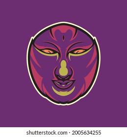 unscharfe Gesichtsmaske, Vektorgrafik-Logo