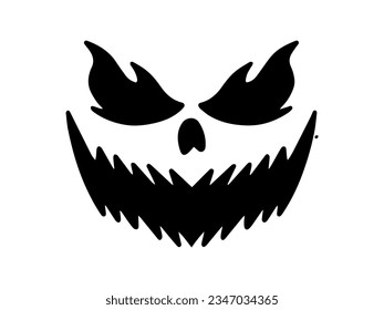 Spooky Face Pumpkin or Ghost Halloween