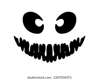 Spooky Face Pumpkin or Ghost Halloween