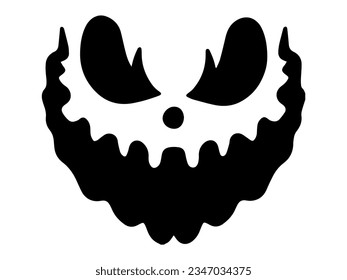 Spooky Face Pumpkin or Ghost Halloween