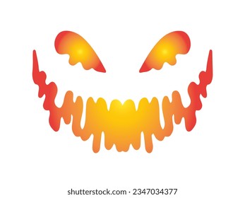 Spooky Face Pumpkin or Ghost Halloween