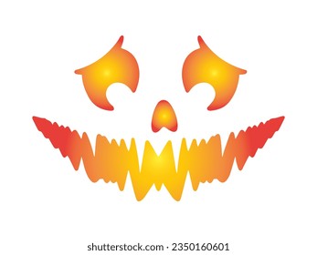 Spooky Face Pumpkin or Ghost Halloween