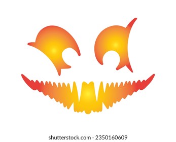 Spooky Face Pumpkin or Ghost Halloween