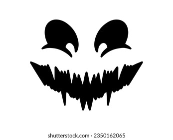 Spooky Face Pumpkin or Ghost Halloween