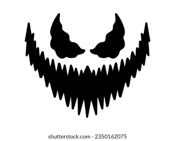 Spooky Face Pumpkin or Ghost Halloween