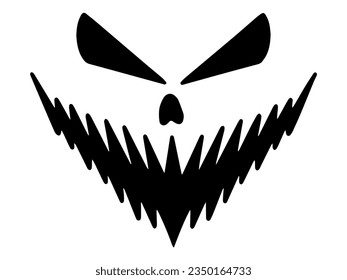 Spooky Face Pumpkin or Ghost Halloween