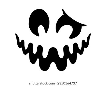 Spooky Face Pumpkin or Ghost Halloween