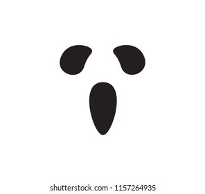 spooky face silhouette