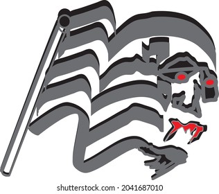 unscharfes Flaggensymbol mit dunkler Farbe