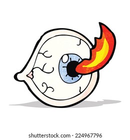 spooky flaming eye symbol