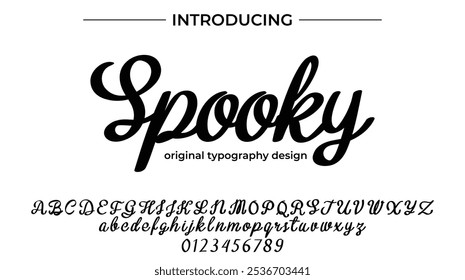 Spooky Font Stylish brush painted an uppercase vector letters, alphabet, typeface