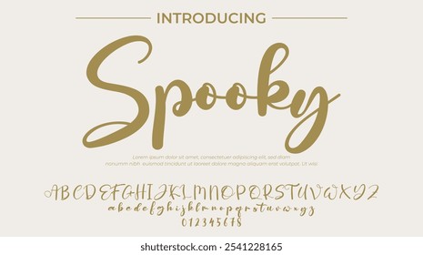 Spooky Font Stylish brush painted an uppercase vector letters, alphabet, typeface