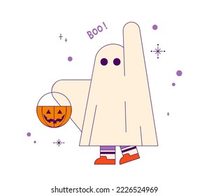 Spooky and Fun Halloween Illustration Featuring Pumpkins, Ghosts, Witches, and Haunted Elements