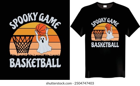 Spooky Game Basketball Halloween T Shirt Design for Halloween day.
