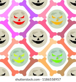 Spooky geometric halloween pattern abstract