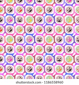 Spooky geometric halloween pattern abstract