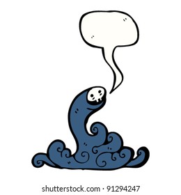 spooky ghost appearing cartoon