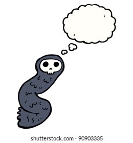 personaje fantasma espeluznante de caricatura