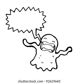 espeluznante caricatura fantasma