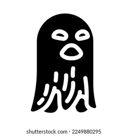 spooky ghost glyph icon vector. spooky ghost sign. isolated symbol illustration