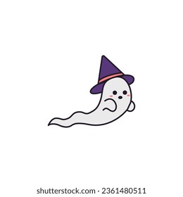 Spooky Ghost illustration for web, promotion, etc