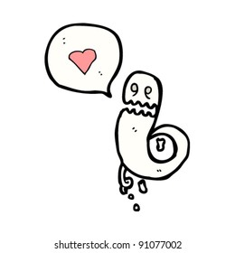 spooky ghost in love cartoon