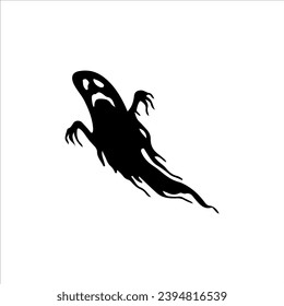 spooky ghost shadow vector illustration