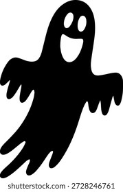 Silueta fantasma espeluznante volando para la decoración de Halloween