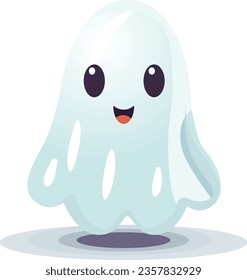 Spooky Ghost Vector Illustration - Halloween Design