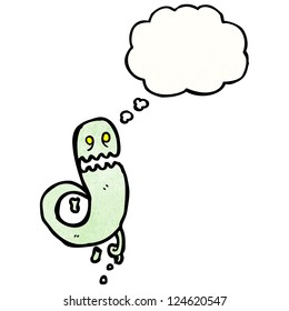 spooky green ghost cartoon