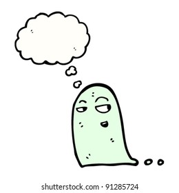 spooky green ghost cartoon