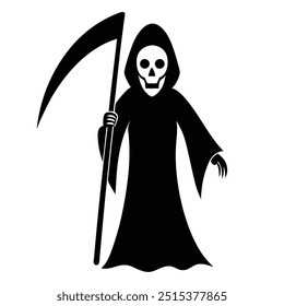 Spooky Grim Reaper Vector Design for Halloween.