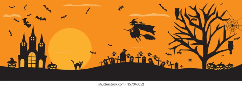 Spooky Halloween background 