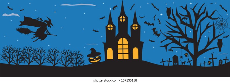 Spooky Halloween background 
