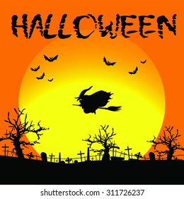 Spooky Halloween background 