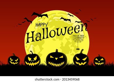 Spooky Halloween background vector illustration