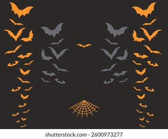 Spooky Halloween Bat and Cobweb Vector Design