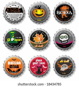 Spooky Halloween bottle caps. To see similar, please VISIT MY GALLERY.