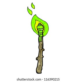 spooky halloween burning torch