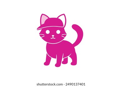 Spooky Halloween Cat Vector illustration.