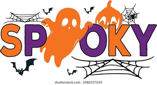 Spooky, Halloween Celebration T Shirt EPS, Halloween Sublimation