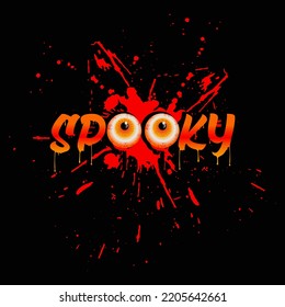 Spooky Halloween Day vector t-shirt design that are perfect for coffee mug, poster, pillow cover, Canvas design.