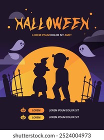 Ilustração de Modelo de Evento de Halloween Assustador