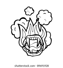 spooky halloween fangs cartoon