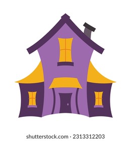 Spooky Halloween Flat Design Elements. Halloween Cartoon  Illustration isolated on white background. scary and creepy element icon. Design elements for traditional and cultural holiday concepts.