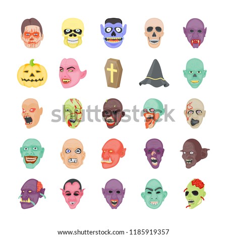 
Spooky Halloween Flat Icons 
